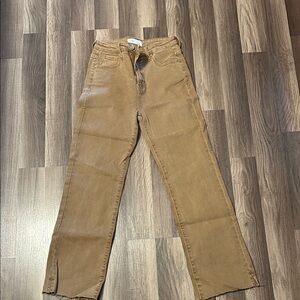 Women's Straight Leg Jeans in Tan